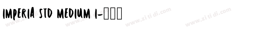 imperia std medium i字体转换